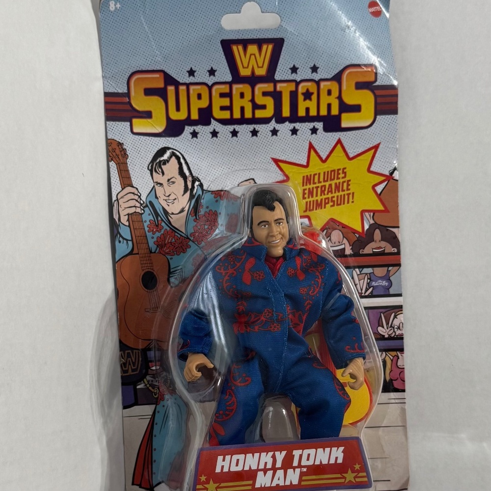 WWE Superstars Honky Tonk Man Elvis Action Figure with Entrance Jumpsuit/Mattel